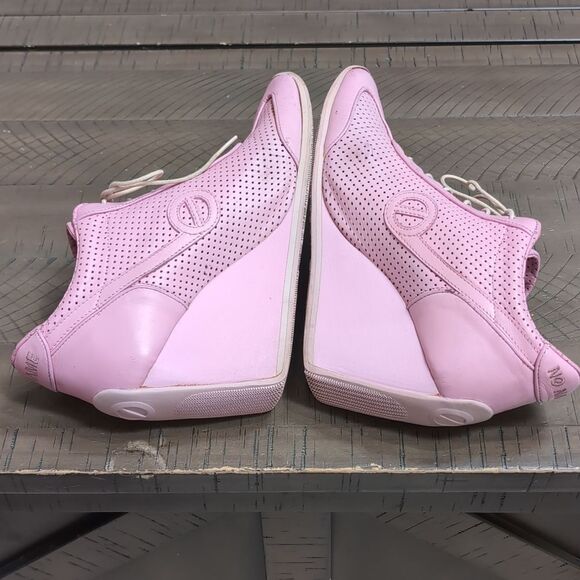 Vintage No Name Flyer Jogger Pink Wedge Sneakers Sz 40 - Picture 5 of 10